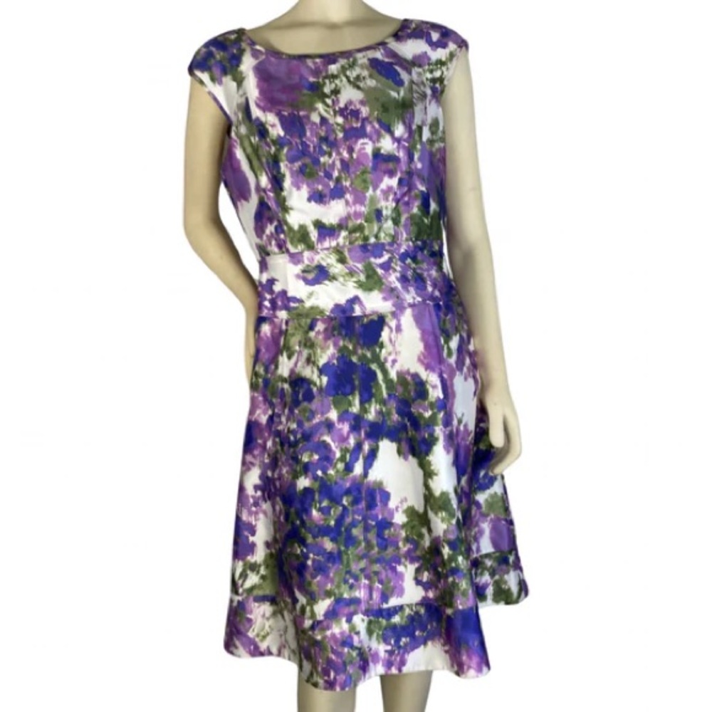 Maggy London flare dress midi sleeveless size 8